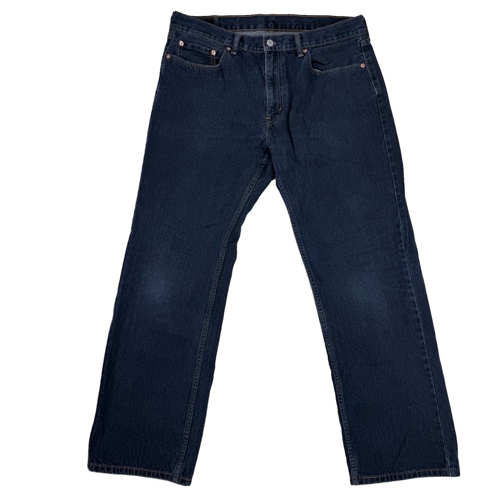 Levi's 559 Relaxed Straight Jeans Mens 36x32 Dark Wash Blue Denim Red Tab EUC
